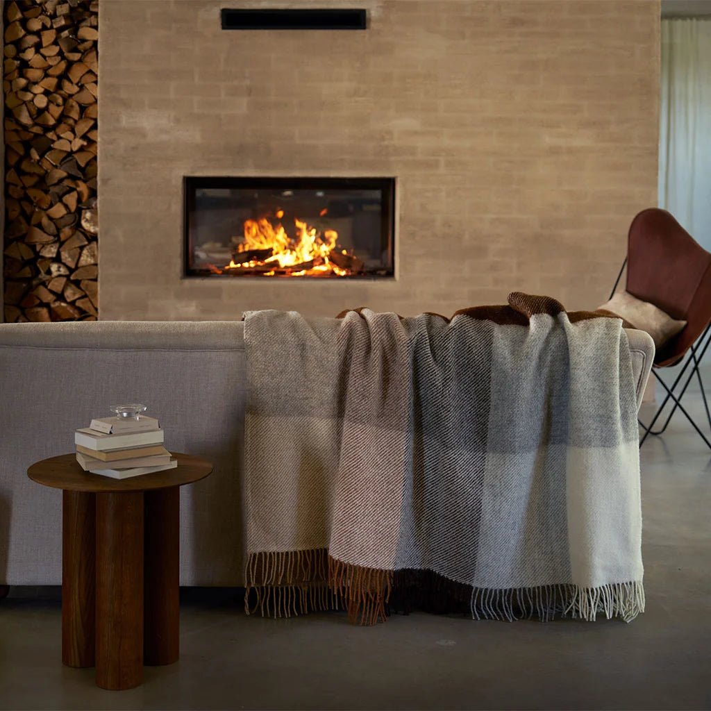 Gotland Throw - Check Beige