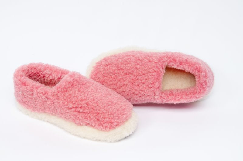 Unisex Wool Slippers - Pink