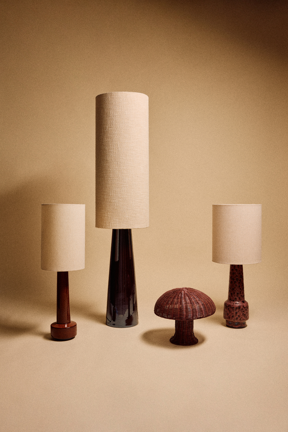 Cilinder lamp shade natural linen, Ø24,5cm x h24,5cm
