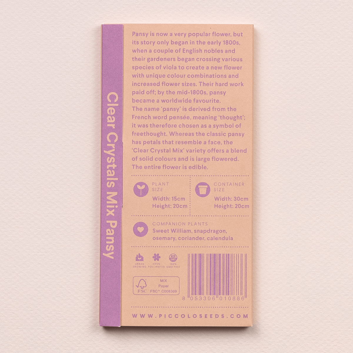 Pansy Clear Crystals Mix - Seeds