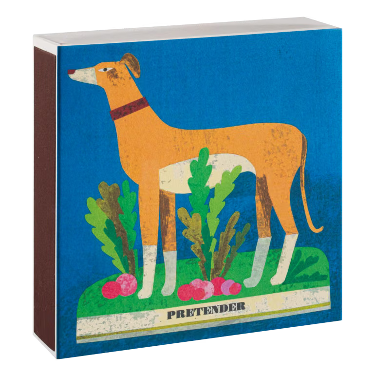Whippet and Radishes | Square - Safety Matches