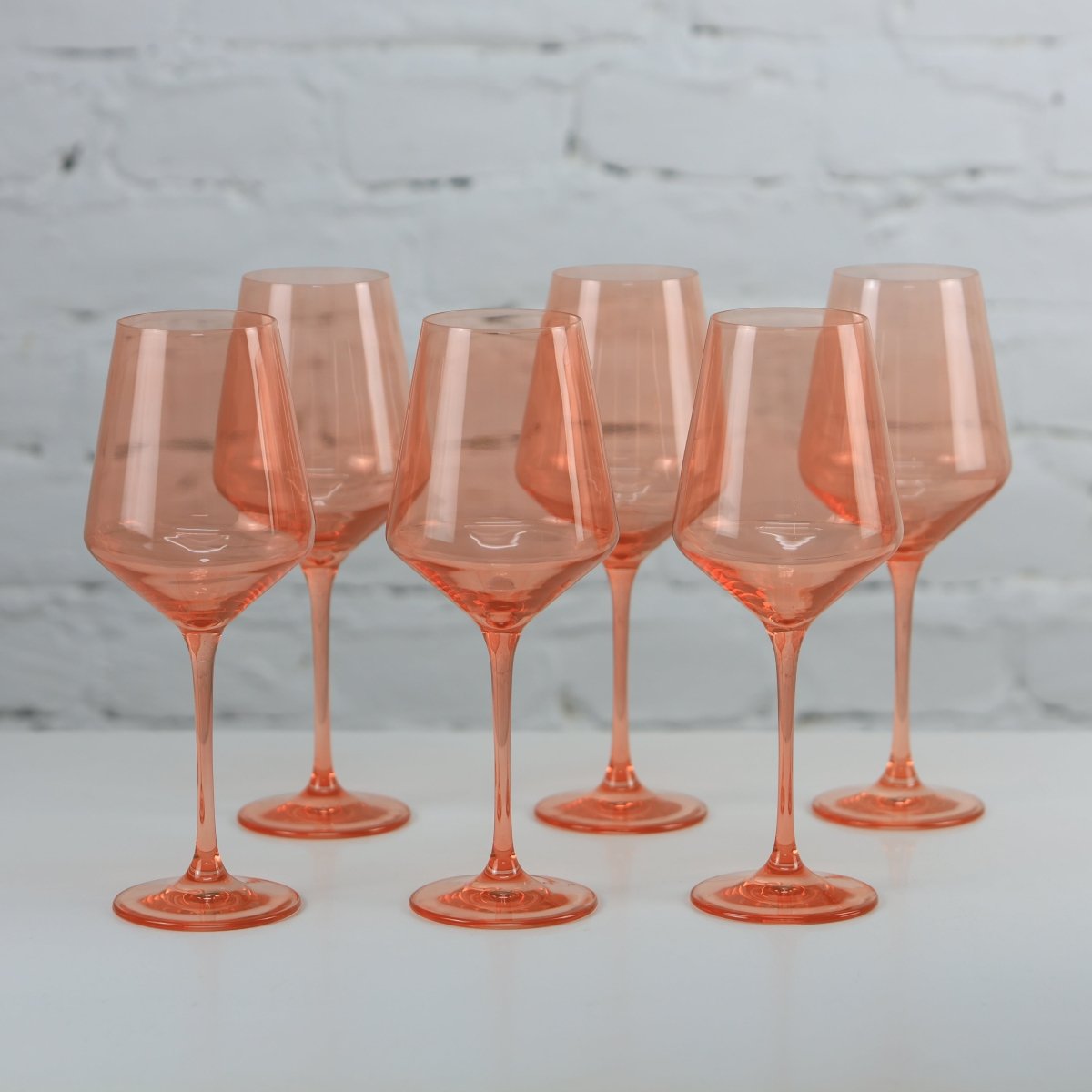 Farbige Weingläser, 6er Set, Soft Copper