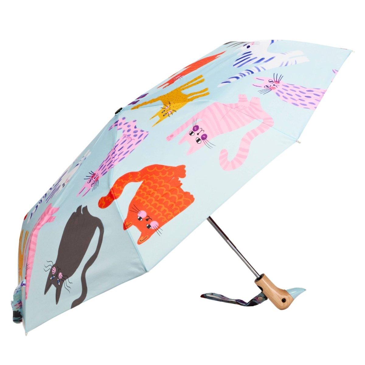 Ice Arty Cats Duck Umbrella: Blue