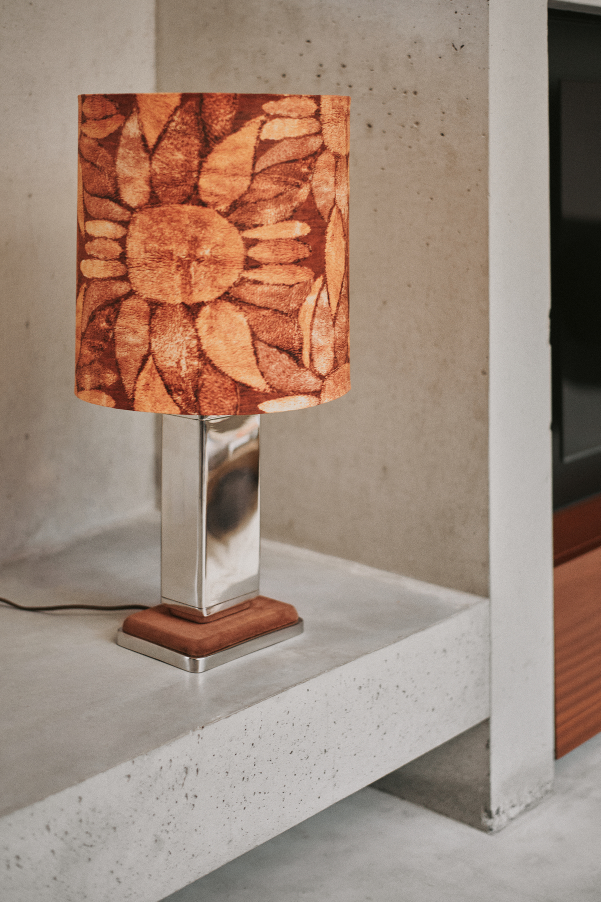 Brut Lamp Base Chrome