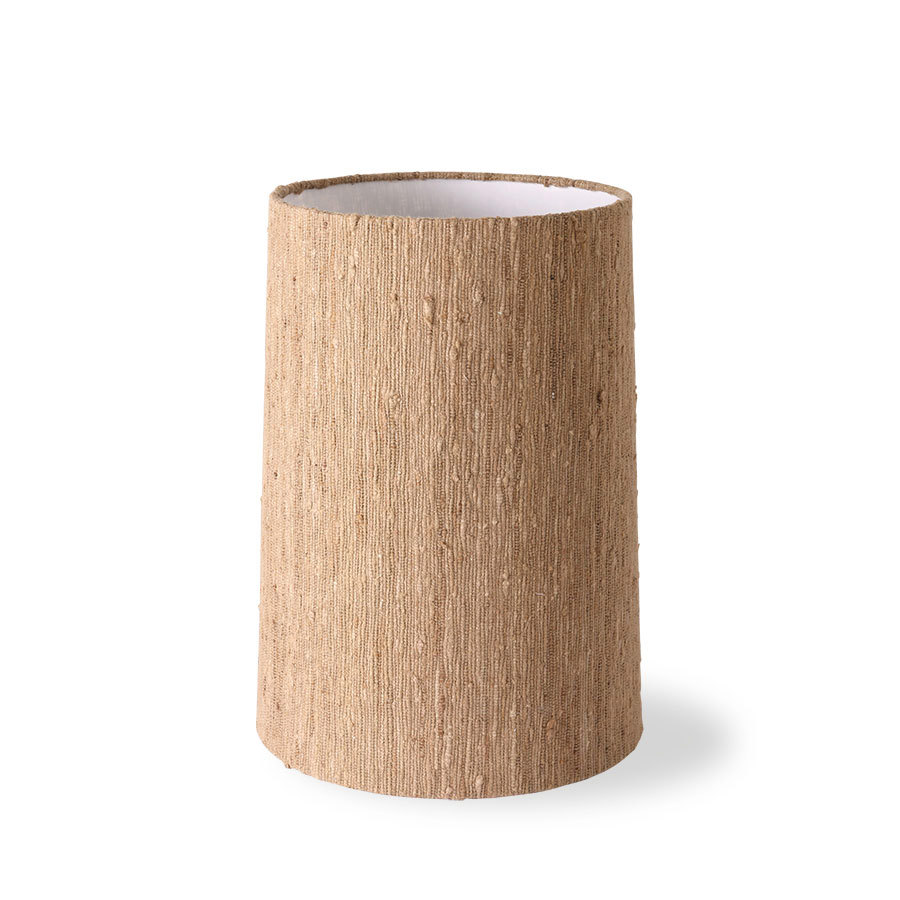 Cone lamp shade silk, brown, Ø32cm x h45cm