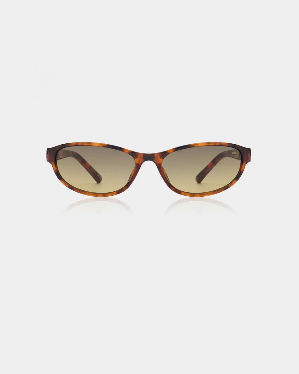 Havana-style A. Kjaerbede Alexa sunglasses with tinted lenses and stylish frame, perfect for sun protection and fashion.