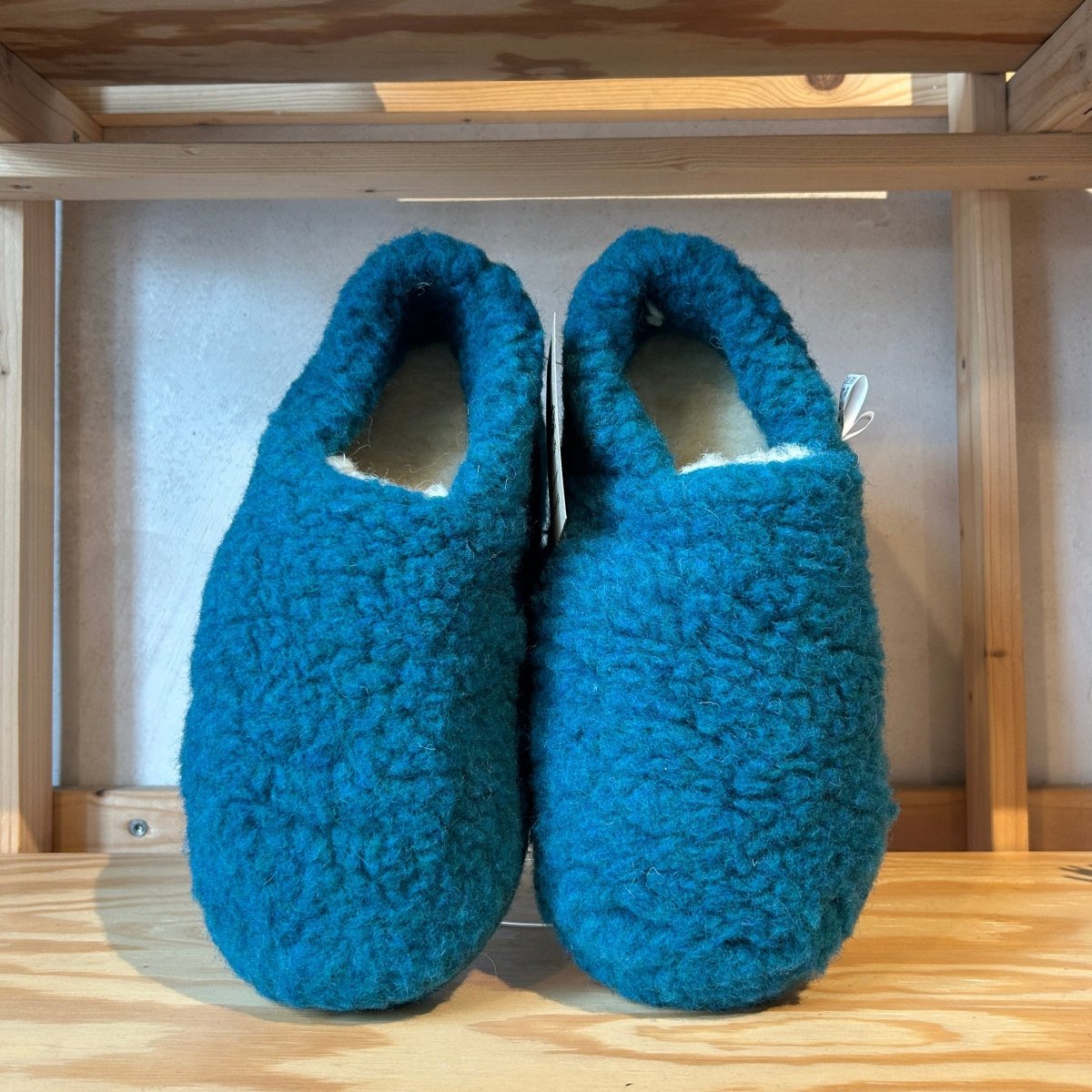 Unisex Woll Hausschuhe - Azure Ein Ton