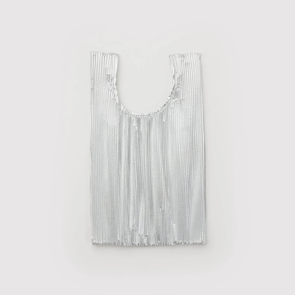 Pleated Baggu - Chrome Metallic