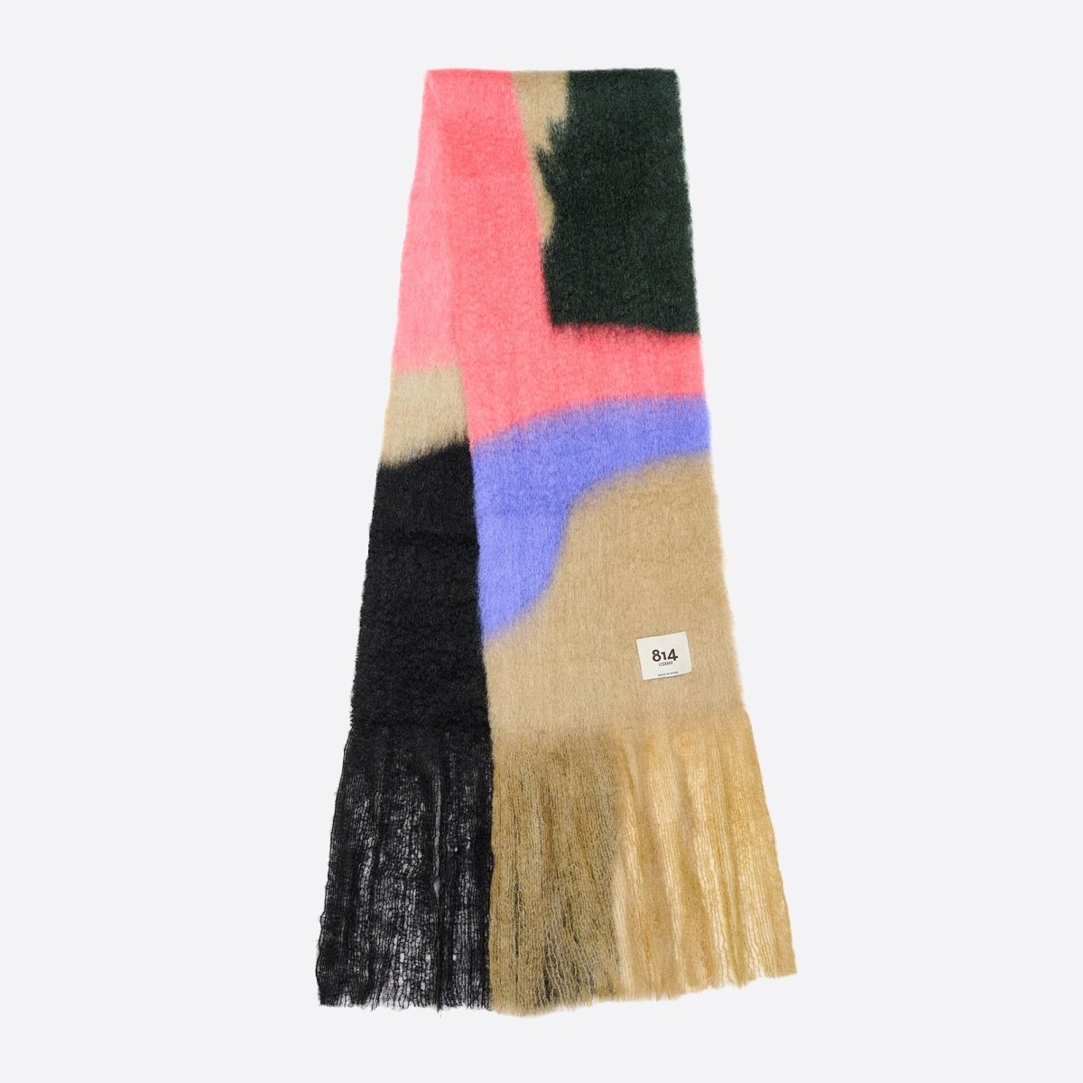 Views Mohair Scarf in Night by 814 Ezcaray, soft black mohair accessories with a cozy, luxurious texture.