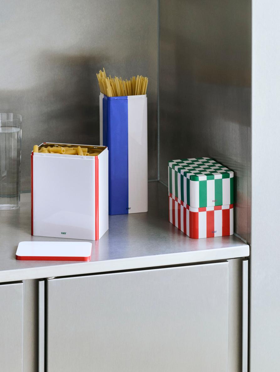 Tin Container - Slim Blue / Off White