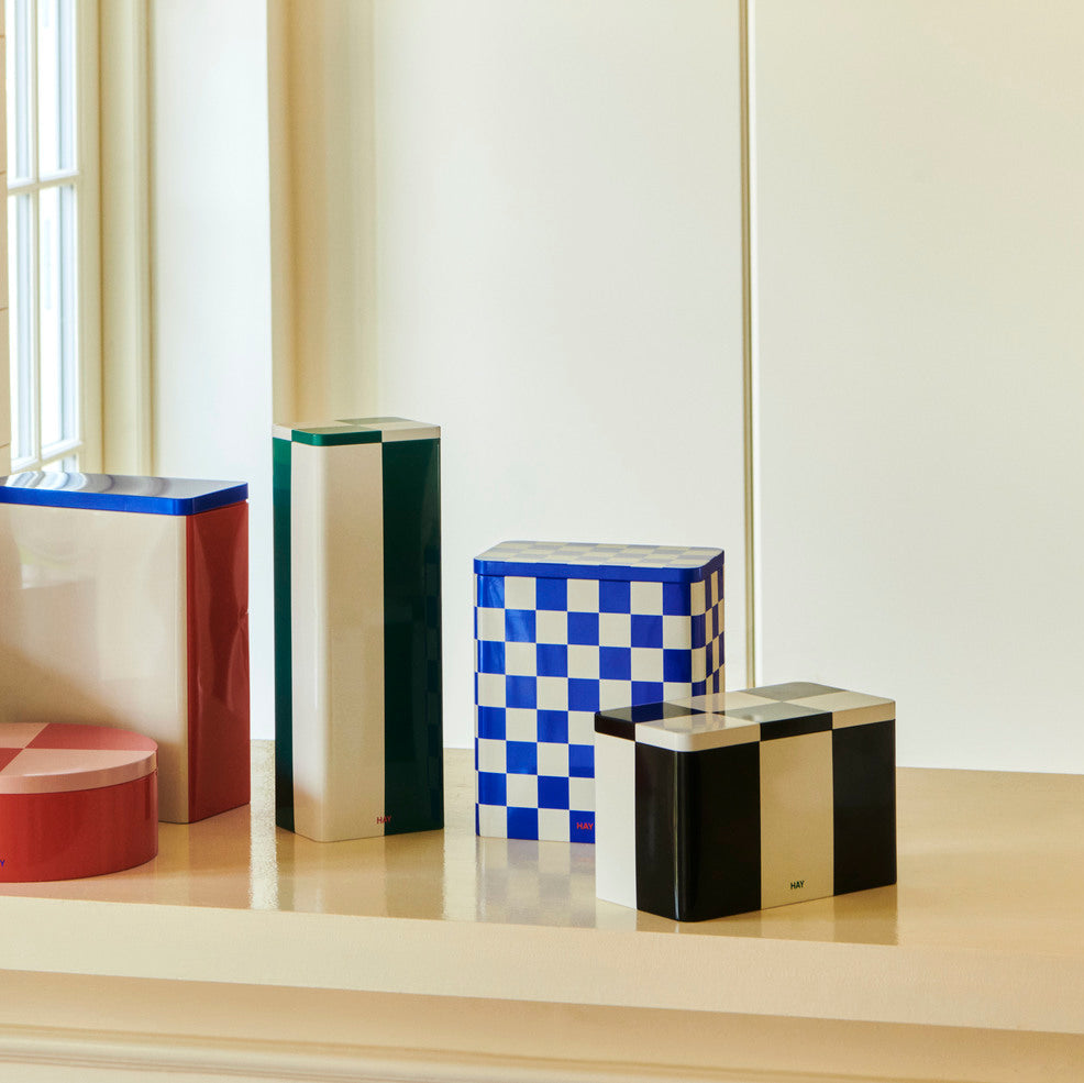 Tin Container - Medium Black / Off White