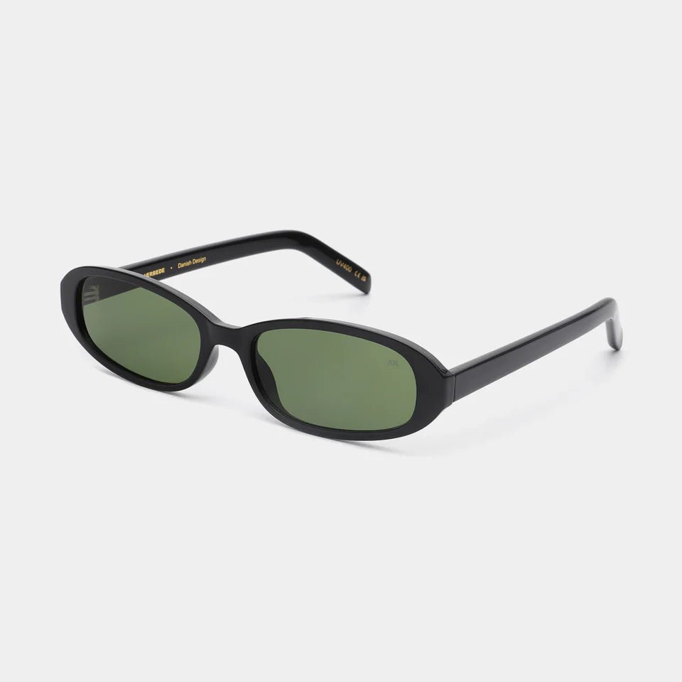 A. Kjaerbede Macy sunglasses with stylish black frames and tinted lenses, perfect for sun protection and fashion.