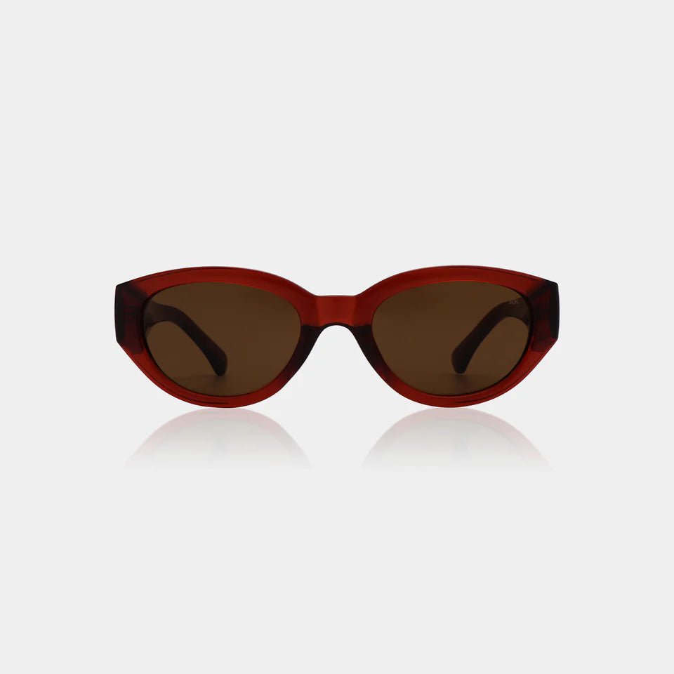 A. Kjaerbede Winnie sunglasses with round tinted lenses and sleek black frames, stylish and perfect for sunny days.