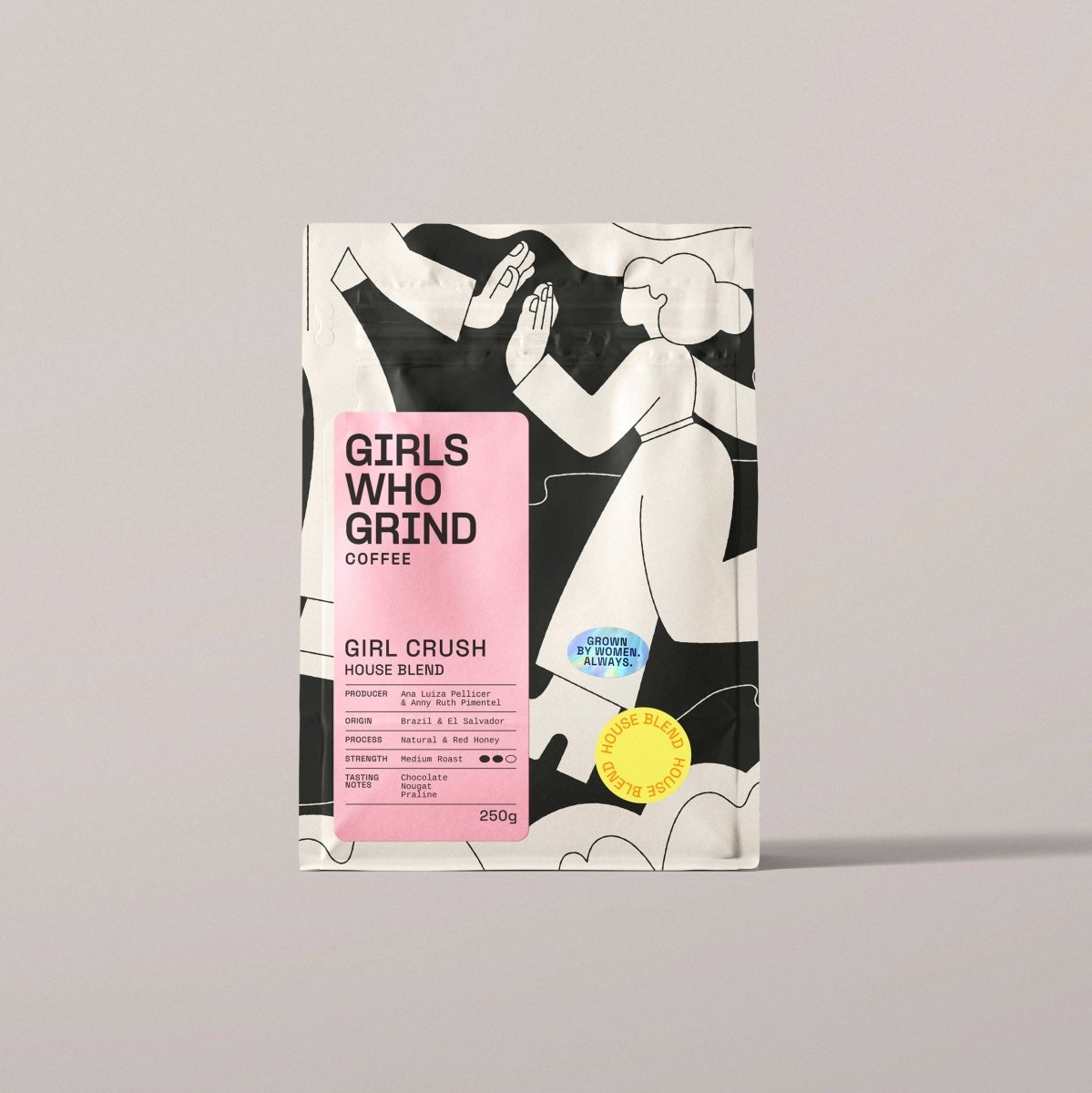 Coffee, Girl Crush blend. El Salvador & Brazil.: Wholebean / 250g