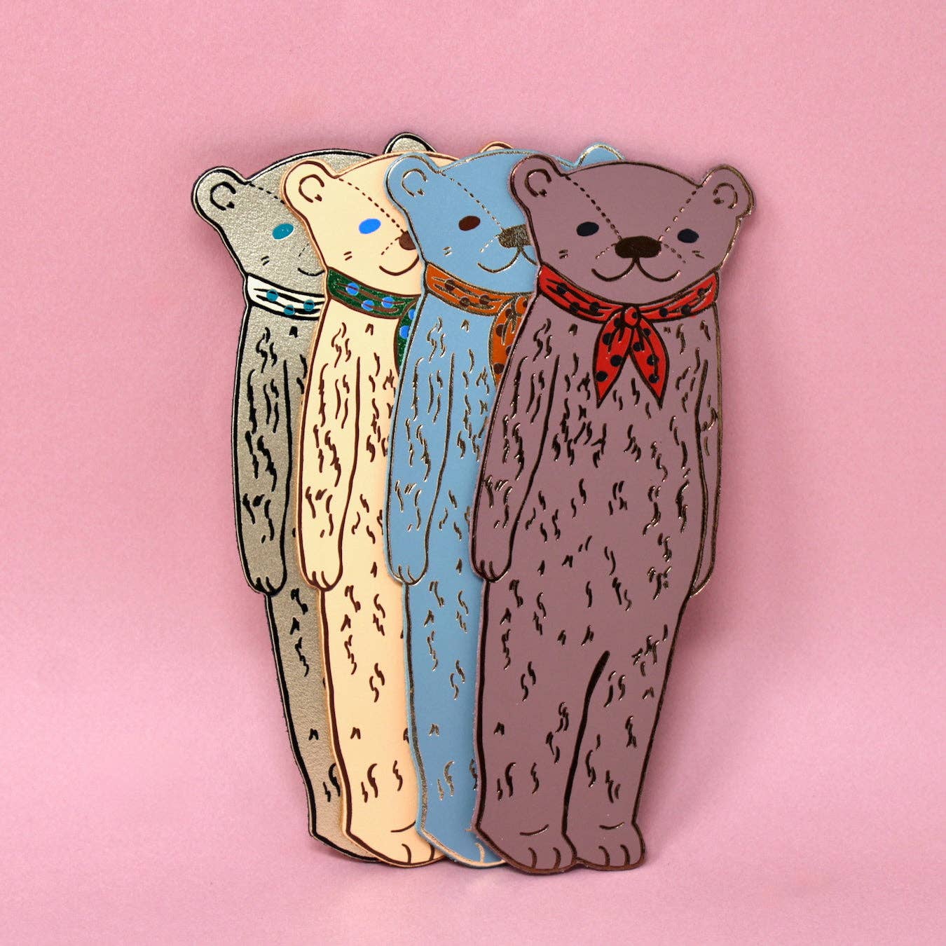 Bear Bookmark: Dusty Pink