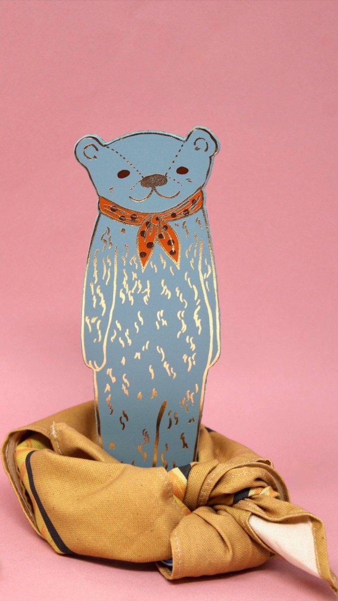 Bear Bookmark: Dusty Pink