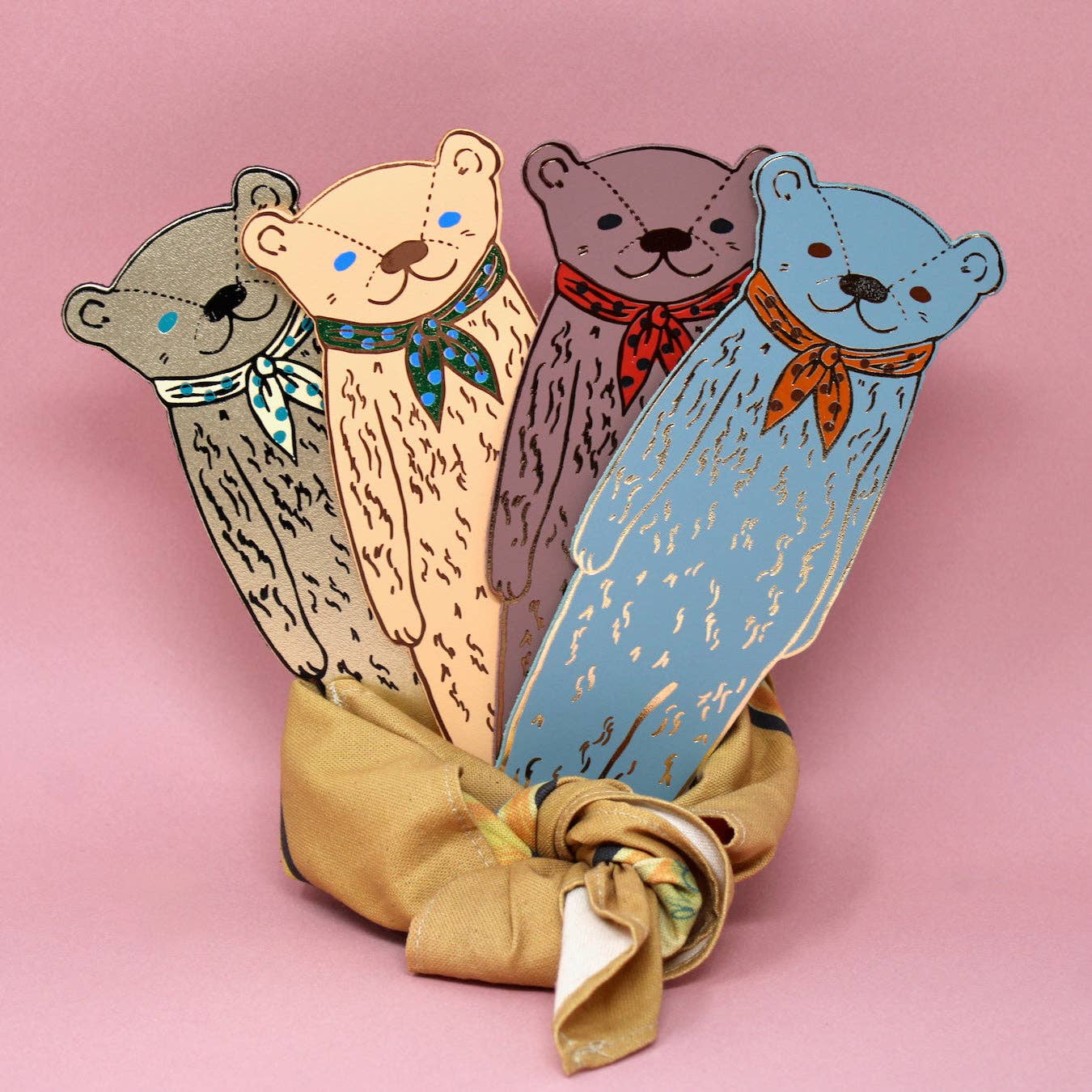 Bear Bookmark: Peach