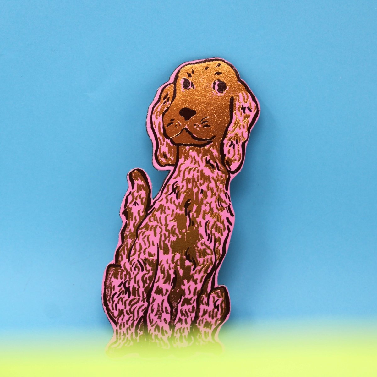 Spanielmagnet: Gelb