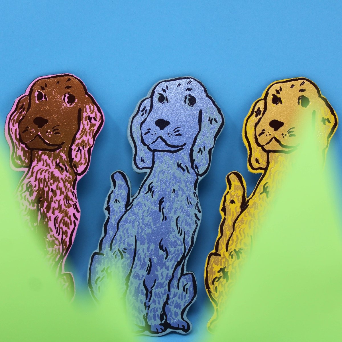 Spanielmagnet: Gelb