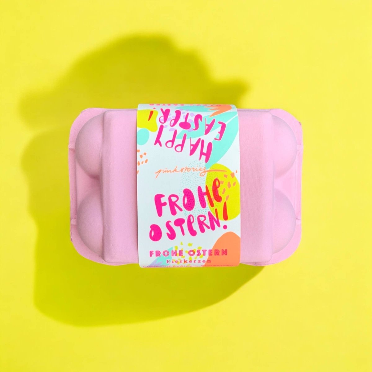 Pink Dip Dye Egg Candles - Six Pack