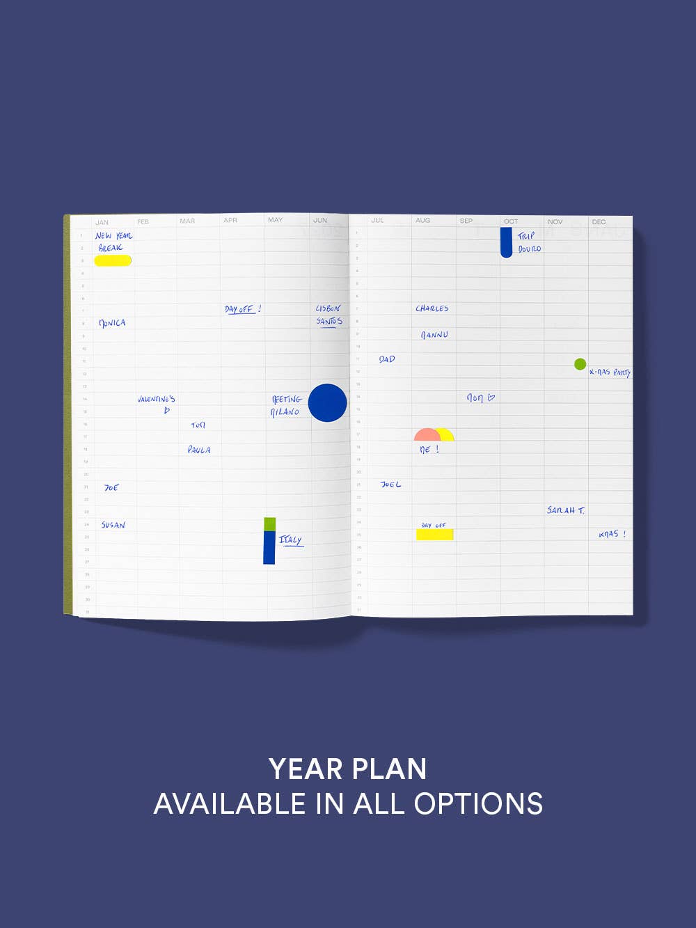 Olive green 2027 planner by mishmash featuring a time-block layout and a durable cover.