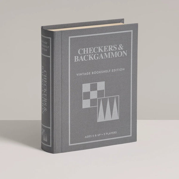 Checkers & Backgammon - Vintage Bookshelf Edition