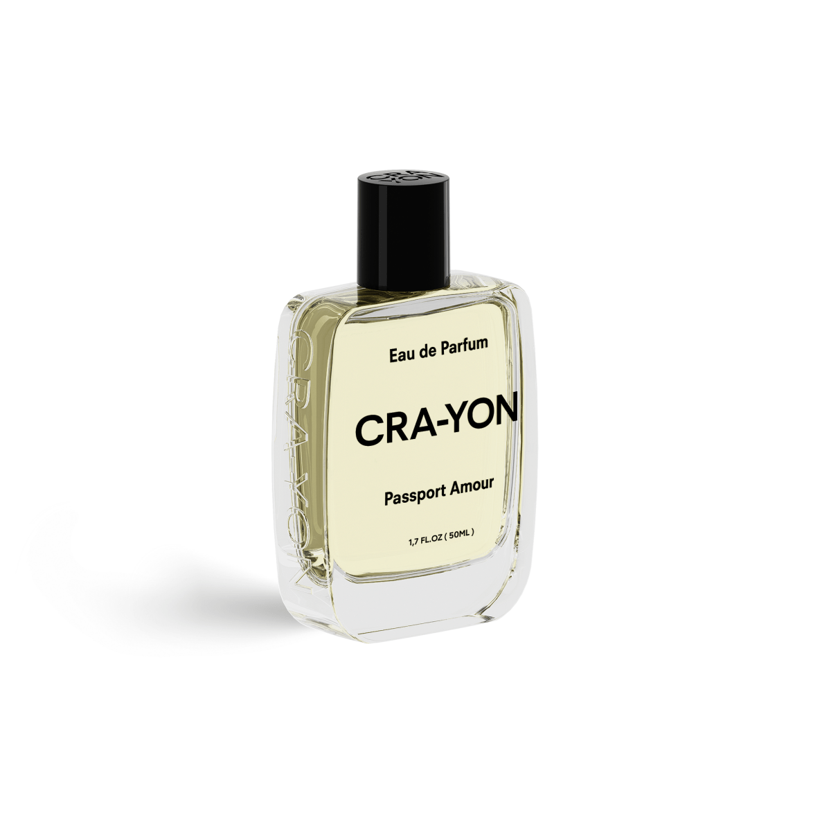 CRA-YON Passport Amour Eau de Parfum 50ml, elegant perfume bottle showcasing the fragrance for women and men.