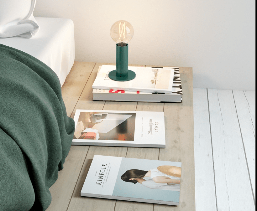 Colorful EDGAR Home SOL Lamp in 8 different vibrant shades, modern LED desk lamp with sleek design and adjustable brightness.
