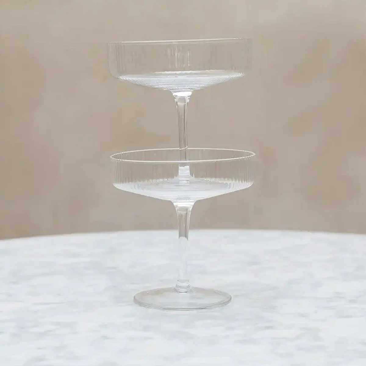 Ripple Champagne Saucer Set of 2