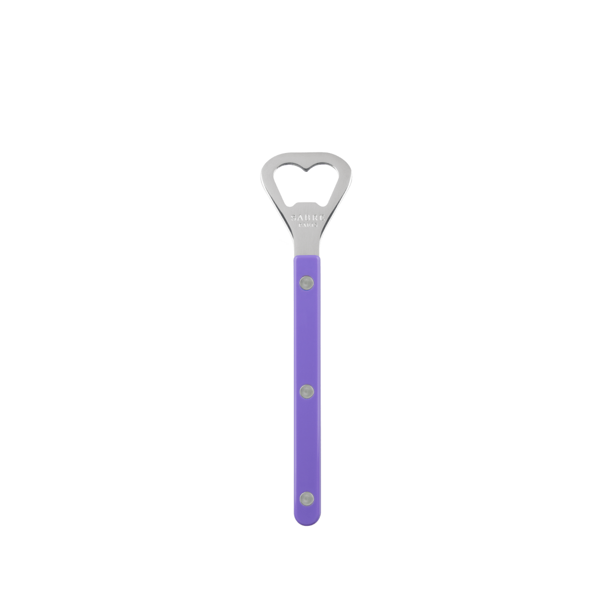 Hallesches Haus bistro style bottle opener with metal construction and wooden handle for easy bottle cap removal.