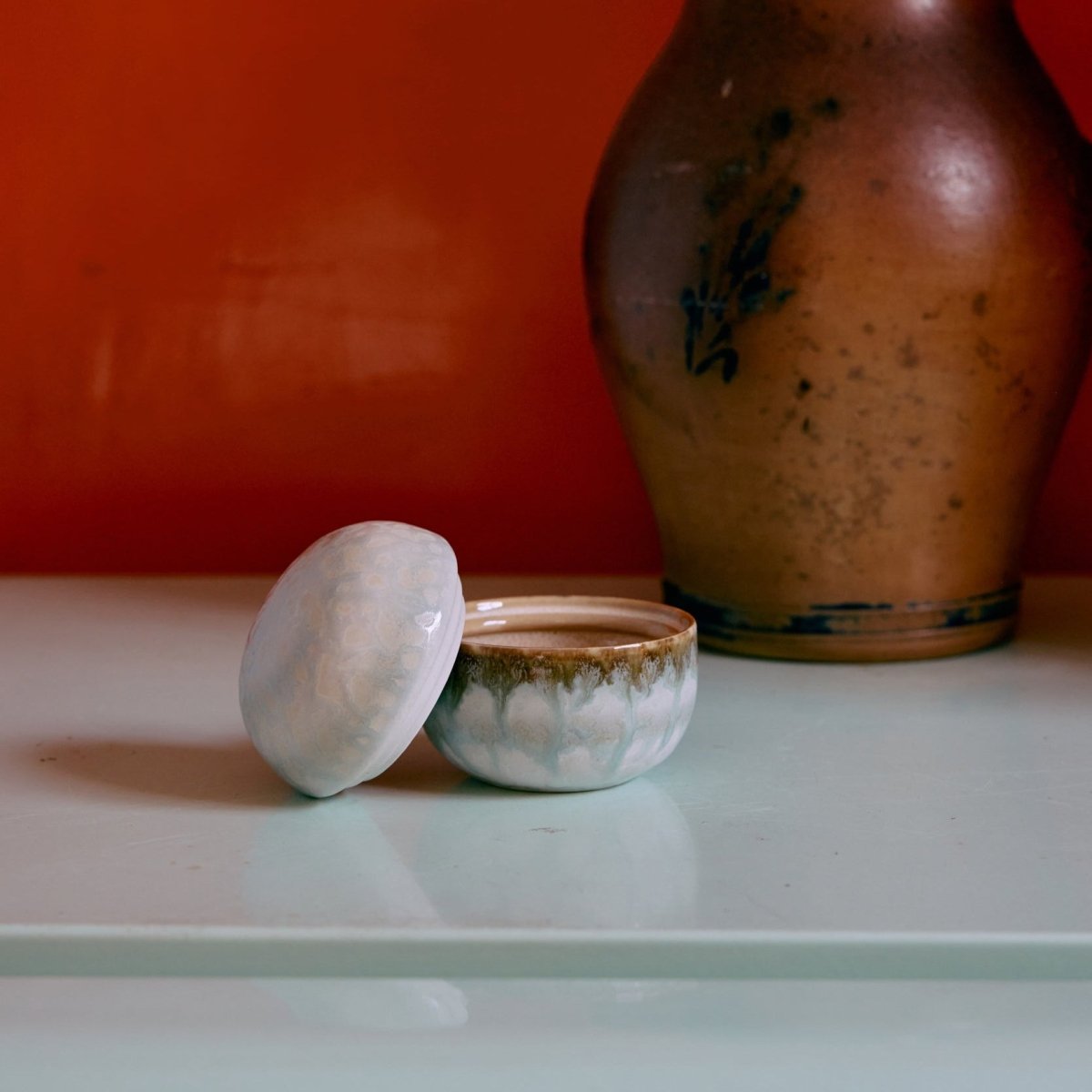 70s Ceramics Sugar Pot - Petal