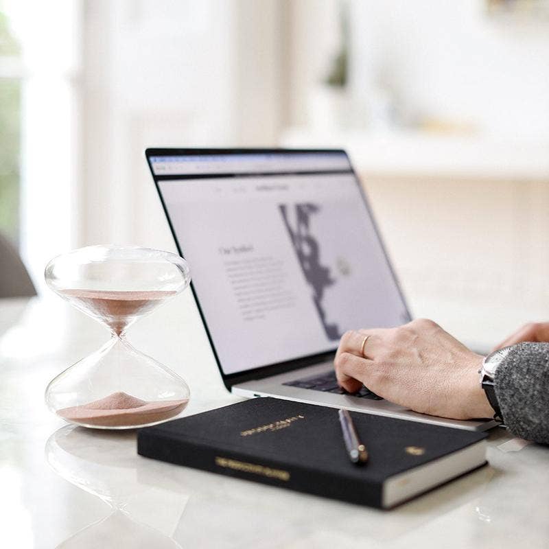 Mindful Focus Sanduhr 30 Minuten, Glas-Sanduhr