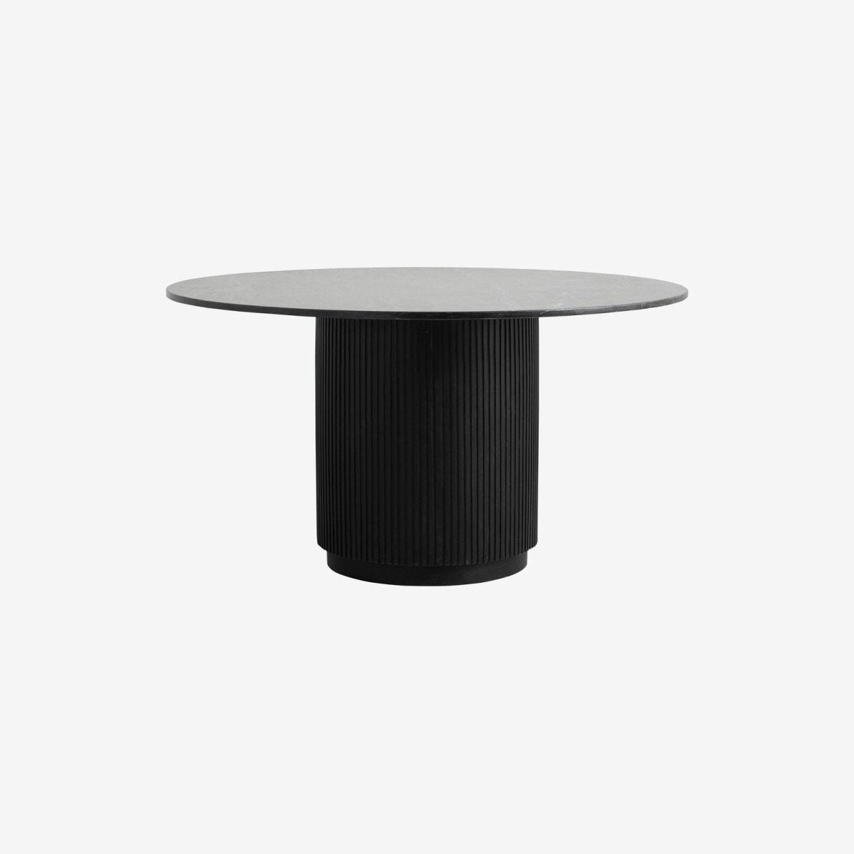 Nordal A/S ERIE round dining table with 140 cm black marble top, modern furniture piece for dining room decor