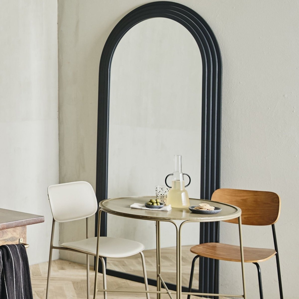 Nordal A/S FALCO mirror in anthracite finish, showcasing a sleek, modern mirror with a reflective surface.