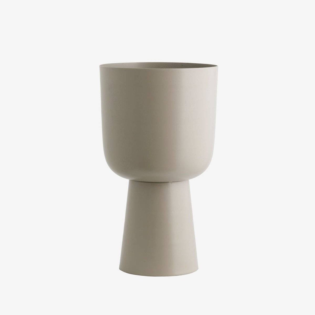 Large beige GALOA planter by Nordal A/S, showcasing a stylish plant pot with clean lines and a smooth finish.