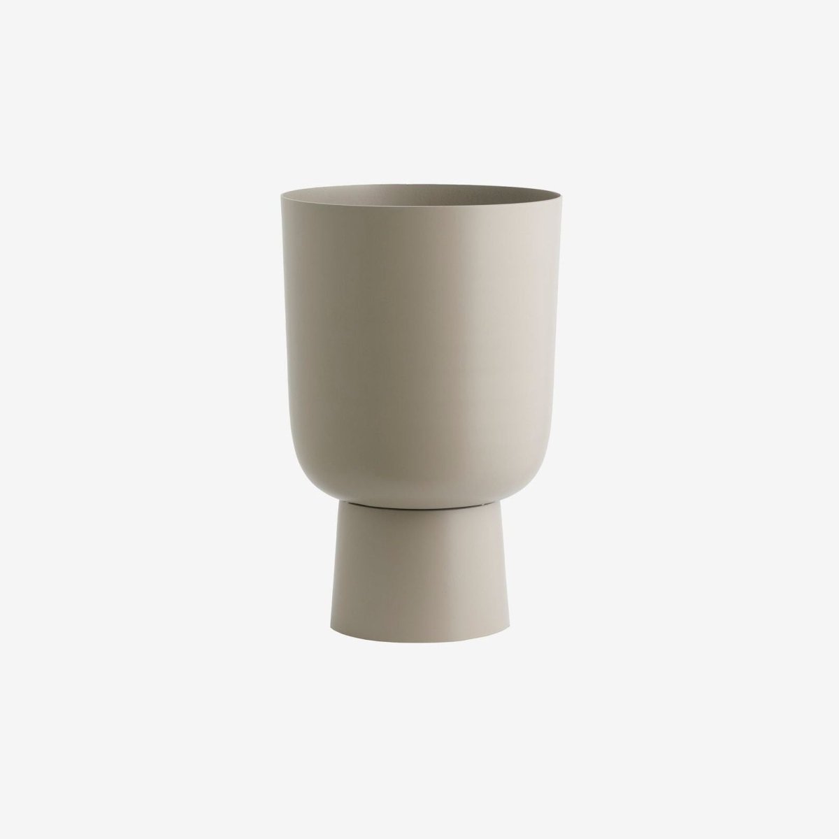 Medium beige GALOA planter by Nordal A/S, a stylish ceramic plant pot with a smooth finish and modern design.