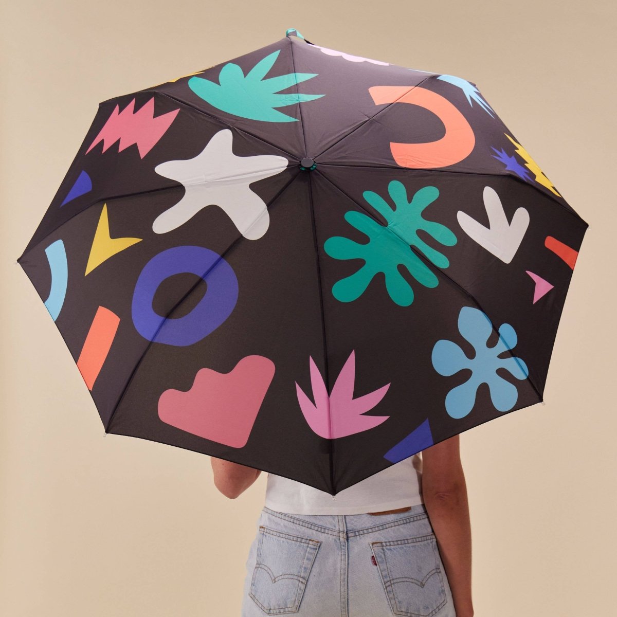 Palma Umweltfreundlicher Kompakt-Regenschirm mit Entenkopfgriff