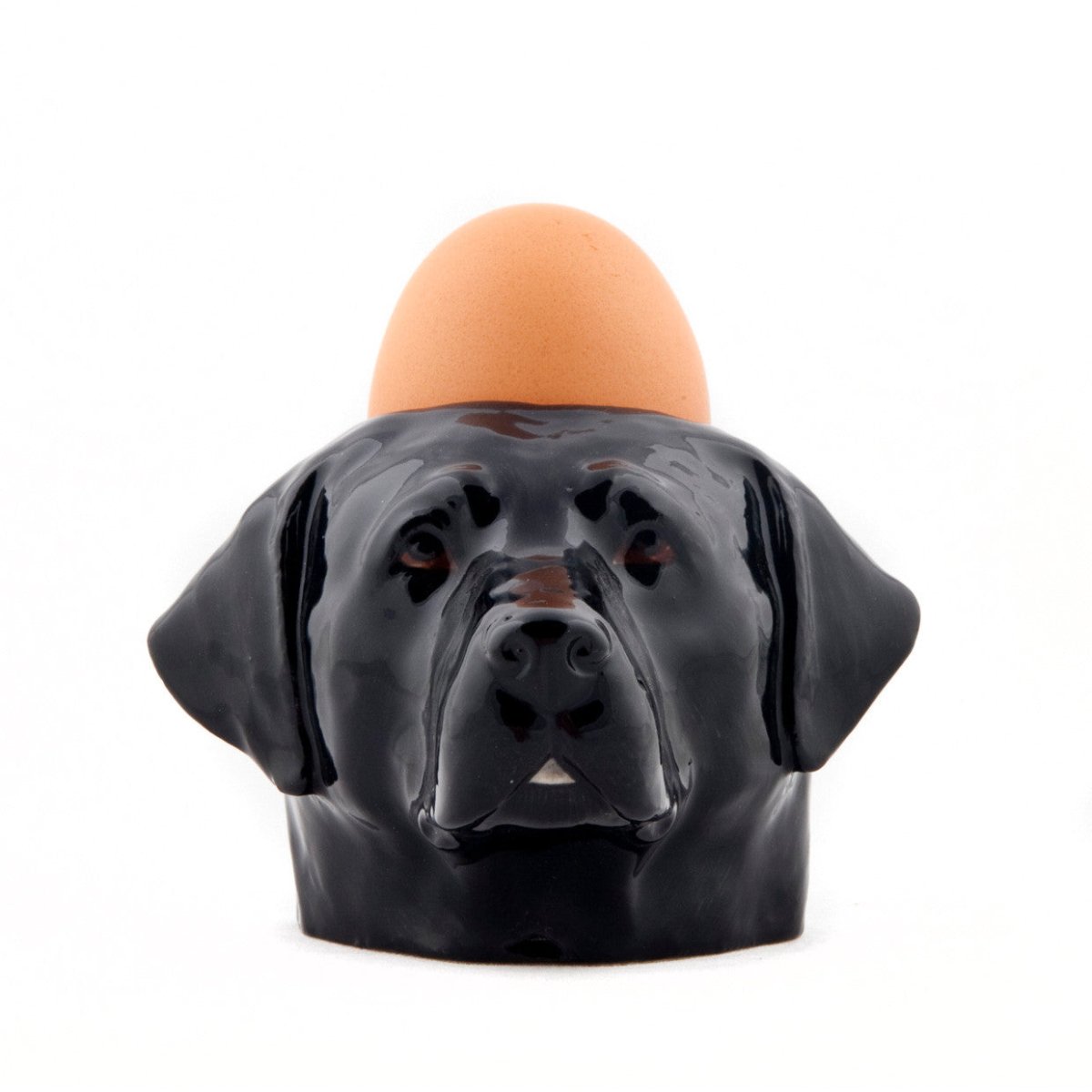 Black Labrador Face Egg Cup