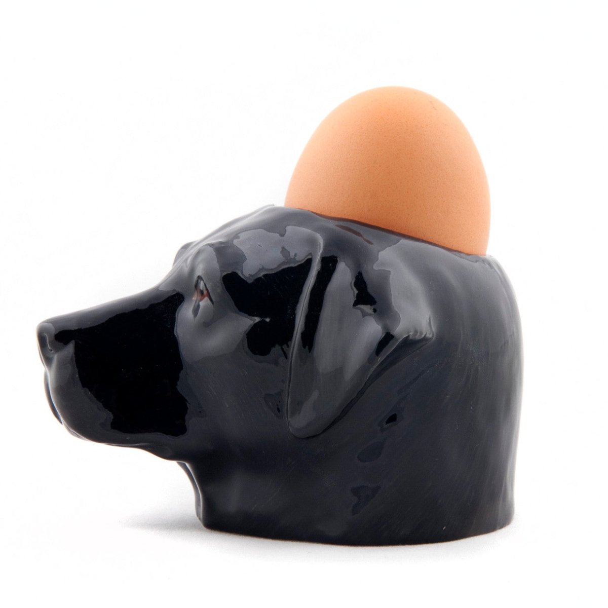 Black Labrador Face Egg Cup