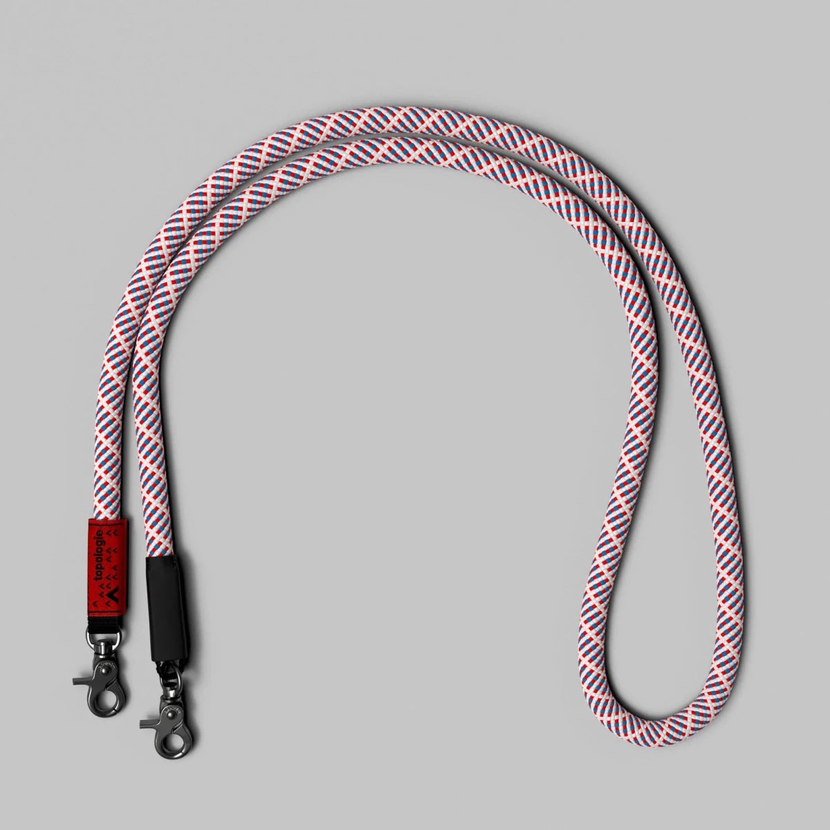red white blue 10mm strap for bags
on grey background