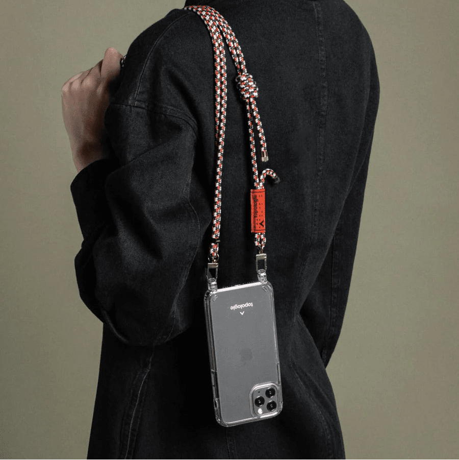 Topologie 6.0mm rope strap shown, durable and stylish accessory for bags or fashion, with textured woven design.