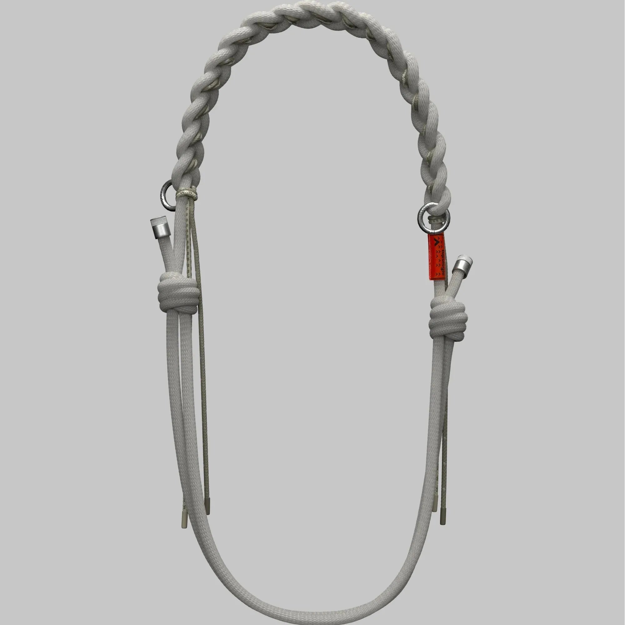 Topologie braided O rope strap, 8.0mm thickness, durable woven design, ideal for accessories or craft projects.