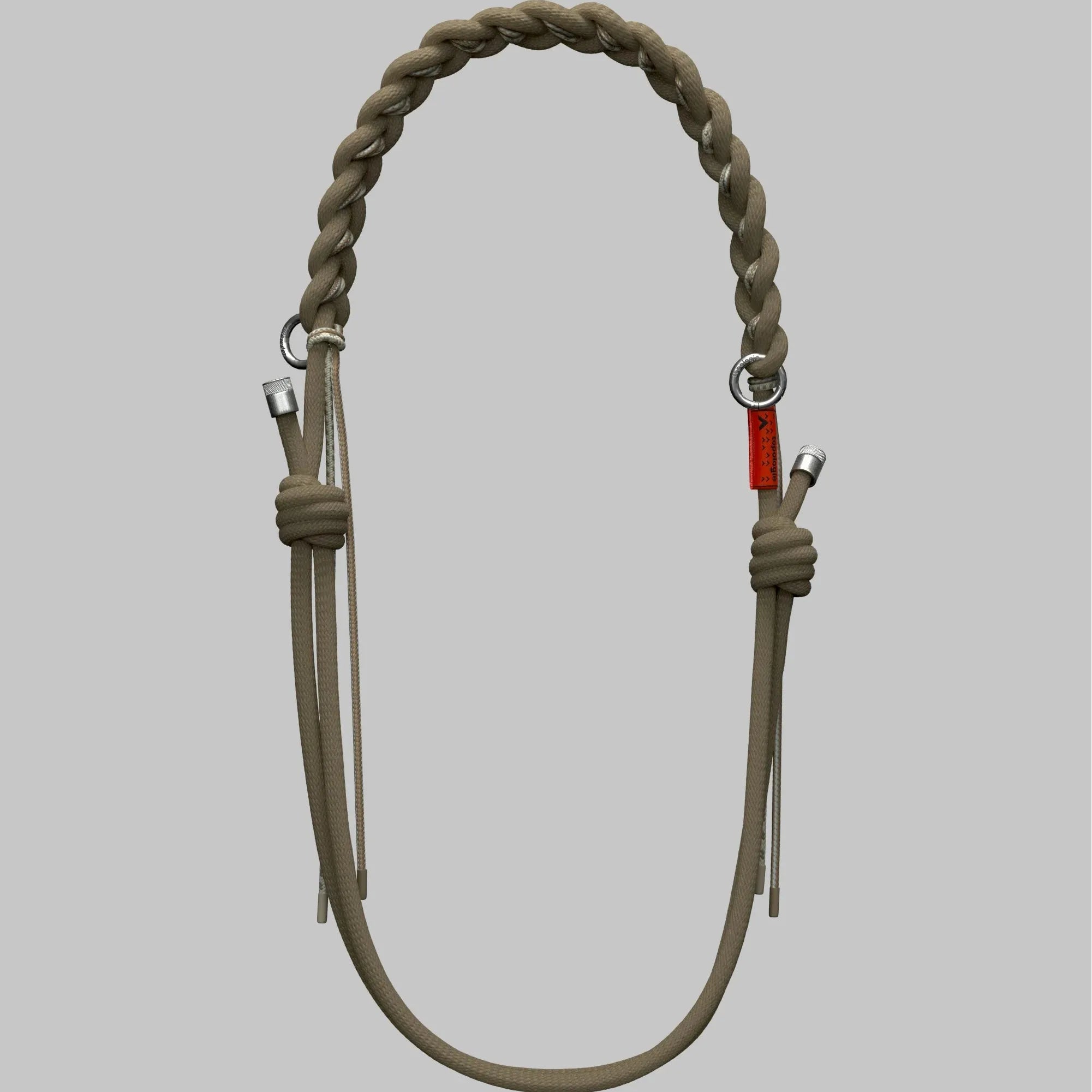Topologie braided O rope strap, 8.0mm thick, featuring woven design and durable construction for versatile use.