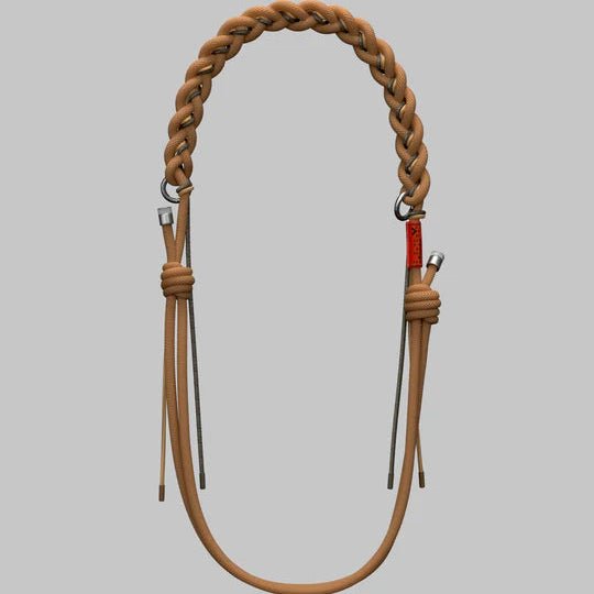 Topologie braided O rope strap, 8.0mm thickness, made of durable woven material, designed for versatile use in accessories or gear.