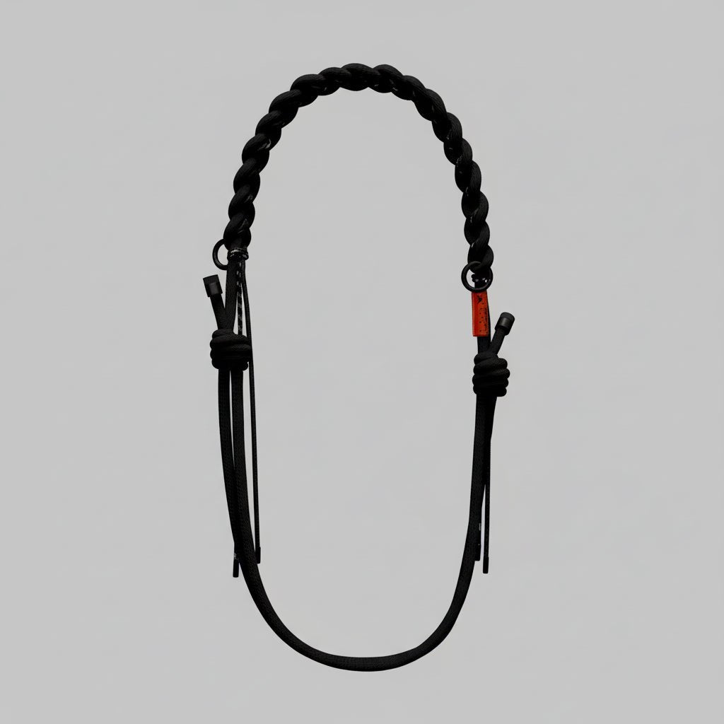 Topologie braided O rope strap in 8.0mm thickness, featuring a woven braided design and sturdy construction.