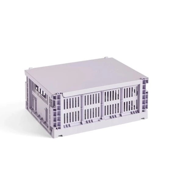 Medium colour crate lid by HAY, showcasing a sleek, vibrant cover for storage crates with a smooth finish.