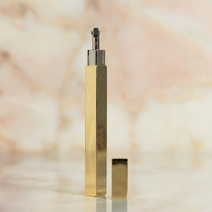 Tsubota Pearl QUEUE Petrol Lighter Metal: Gold