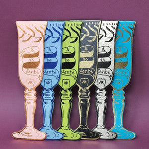 Wine Glass Bookmark: Black