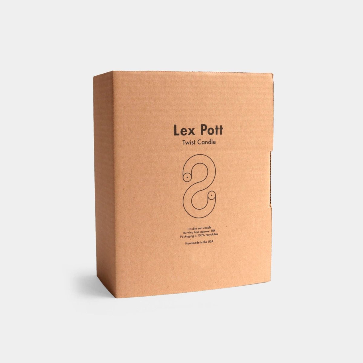 Twist Candle Sticks by Lex Pott, 9.5" Tall, Light Lavender