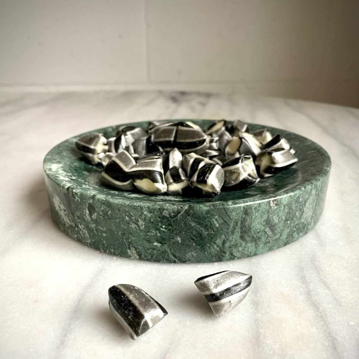 Marble Trinket  Tray - Pearl White